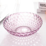 淘样儿塑料水果盘透明干果盘欧式客厅大号零食盘现代简约创意糖果盘家用 圆形透明紫