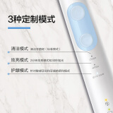 飞利浦电动牙刷成人情侣款 七夕送礼物 健康护龈 力度感应 含牙刷盒 3种模式 6倍清除牙菌斑 蓝白色HX6859/12