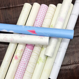 迪茵自粘墙纸卧室壁纸客厅宿舍墙纸自贴墙纸贴纸防水防潮PVC墙纸 蓝色小鱼45厘米宽10米长