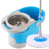 世家手压旋转拖把旋风拖易净旋风可拆卸手压式甩干双驱动含2原装头 蓝色