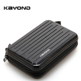 KAYOND 铝合金移动硬盘包WD希捷西部数据东芝2.5英寸收纳保护套抗震防水 曜石黑