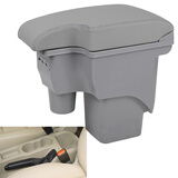 曼蒂瑞斯经典福克斯扶手箱（09-13）款福特福克斯专用中央手扶箱免打孔 灰色（真皮）