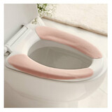 FaSoLa日本品牌马桶垫马桶套坐垫圈马桶圈粘贴式可反复水洗粘帖浴室用品马桶贴 薄款/粉色
