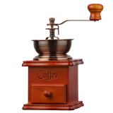 吉泰儿咖啡磨豆机 手摇咖啡豆研磨机手动磨粉机手磨咖啡机 古铜色