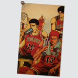 居梦坞 灌篮高手 墙面海报贴画 复古装饰画怀旧挂画 流川枫 樱木花道 晴子 NB2823 50*30