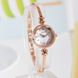 聚利时（Julius）时尚迷你小巧表盘精致镶水钻手链女表轻奢气质OL女士防水石英腕表 C玫瑰金