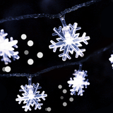 倾阑 装饰灯小彩灯 LED彩灯带闪灯雪花灯串圣诞灯串生日彩灯 挂树彩灯 白色 10米100灯带尾插防水