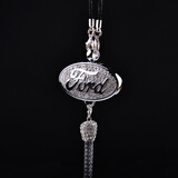 纳洪汽车香水挂件 车载摆件饰品 镶钻带钻车标吊坠 车内后视镜装饰品 福特福克斯新蒙迪欧翼虎翼博搏致胜福瑞斯锐界嘉年华