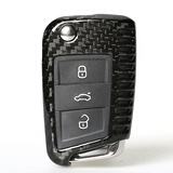 迪加伦 碳纤维汽车钥匙壳 钥匙包 钥匙套 车用钥匙扣 宝马奔驰奥迪大众 大众 高尔夫7凌渡途观L 途安L途昂速派明锐 专车专用 汽车改装 汽车装饰 汽车用品