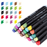 宝克（BAOKE）MP2911-24双头酒精油性马克笔套装学生手绘漫画设计绘画彩笔画笔记号笔24色水彩笔