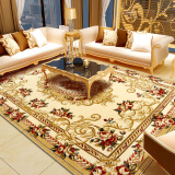 万腾 地毯客厅欧式大沙发茶几地毯卧室床边毯加厚高密度纯手工立体雕花红色办公室地毯 1255W驼色 3000*4000mm