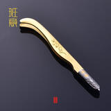 班意 铜茶夹洗杯夹 功夫茶镊子茶杯夹 茶夹子茶具配件茶道 青松-铜夹（盾王夹）