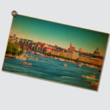 居梦坞 欧洲欧美风景风情画建筑风景个性装饰海报酒吧 咖啡馆 装饰画简约北欧风景装饰画 NB4354 50*30