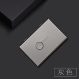 利蓝（LEADLAND）金属名片盒大容量手推式名片夹男女款礼品办公文具可定制logo刻字 磨砂灰色1886