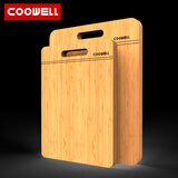 COOWELL可维尔竹木菜板楠竹碳化防霉全实心高强度工字交叉三层拼接防开裂 楠竹CB0233 长方形_33*24*25mm