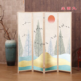 祥朗新中式实木屏风隔断折屏座屏家用客厅可移动折叠卧室书房客厅酒店 主图九 1.8米高X0.5米宽一扇