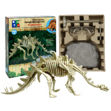优巧珂大号儿童考古玩具恐龙化石探索挖掘工具手工创意DIY恐龙骨架模型 剑龙+眼镜+考古系列工具