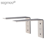 Segmoo加厚实心304不锈钢金属搁板书架隔板三角支架托架九比架承重置物 1支价 45宽长度12.5x8cm 15116 