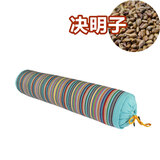 喜偌家纺糖果形枕头颈椎枕头荞麦枕头枕头圆枕颈椎枕圆柱颈椎枕头缓解颈椎 蓝色全决明子填充 大号糖果枕