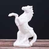 fw创意陶瓷工艺品12十二生肖摆件动物属相客厅房间玄关桌面摆设瓷器小号羊家居装饰工艺品 白瓷马小号