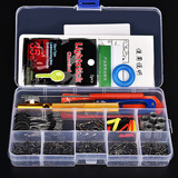 臻佑（Grsaed）鱼钩套装小配件多功能盒太空豆八字环铅皮座绑钩器渔具垂钓用品 新关东无刺 豪华型