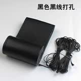 安牛 手缝方向盘套真皮汽车把套防滑皮套牛皮四季通用型透气吸汗 黑色黑线打孔 M