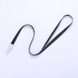 卡富仕（cardfuss） 1cm宽环保扣挂绳塑料扣吊绳展会工牌绳子嘉宾证学生挂脖卡套胸卡胸牌挂带绳 7647黑色挂绳 1个