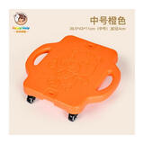 幼儿园感统训练器材大滑板车儿童早教家用前庭平衡板四轮滑板车户外玩具 四轮滑板中号橙色