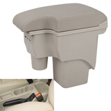 曼蒂瑞斯经典福克斯扶手箱（09-13）款福特福克斯专用中央手扶箱免打孔 米色（真皮）