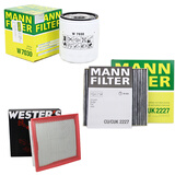 曼牌原装 滤清器/滤芯/原厂汽车保养套装 三滤（双效活性炭空调滤芯+空气滤芯+机油滤）专用于 道奇酷威2.4 空气滤芯 韦斯特品牌