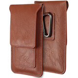 iCoverCase 苹果6s手机壳6/7/8plus腰挂手机套iphone7/8手机壳保护套皮套 棕色--5.5英寸及以下 