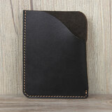 风泊手工 风泊手工 牛皮手工牛皮小零钱包男士薄证件包简薄 手工卡 黑色