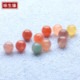 咏生缘糖果色盐源玛瑙玉珠子散珠diy半成品项手链水晶石榴石碧玺 盐源玛瑙8mm【22颗单圈】