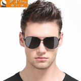 夜行狼（YEXINGLANG）太阳镜男款偏光驾驶镜司机男士加大框大框墨镜蛤蟆眼镜 黑框黑灰片