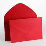 【16x23cm】高级信封套A5空白无字厚会议开业贺卡邀请函定制商务高级感谢信手写情书渐变色签到台墙 16x23cm大红色平滑纸【10枚】