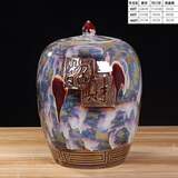 瓷小奴-景德镇米桶米缸陶瓷带盖家用防潮密封面缸杂粮储物罐储水罐 款三冬瓜坛--20斤(亏本冲量)