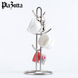 plazotta seit 1893德国 金属咖啡杯马克杯杯架子置物架创意家用北欧简约杯架 金属原色挂钩架