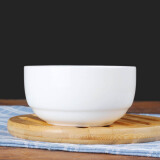LICHEN景德镇骨瓷餐具米饭碗面碗纯白陶瓷汤碗多规格可选 4.5英寸韩碗1个