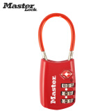 玛斯特（Master Lock）密码锁 出国旅行箱包挂锁 TSA密码锁避免强制开锁4688MCND 红色
