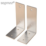 Segmoo加厚实心304不锈钢金属搁板书架隔板三角支架托架九比架承重置物 升级版5mm厚大号225