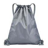 布简单 定制LOGO束口袋抽绳防水小背包折叠收纳袋男女旅行运动拉绳双肩包 灰色