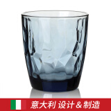 BORMIOLI ROCCO 波米欧利意大利进口玻璃杯啤酒果汁杯喝水杯果汁杯钻石创意杯子 海洋蓝390ML（1只）
