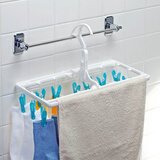 Inomata日本晒衣架夹子衣架挂钩儿童衣服架宝宝衣服挂塑料衣撑折叠内衣架 16夹子