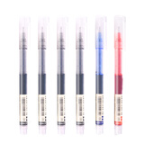 白雪（snowhite） T16直液式走珠笔0.5中性笔针管型学生学习用考试笔作业黑笔彩色水笔手账笔 4黑1蓝1红