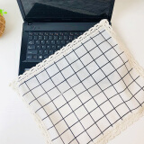 巧林儿 笔记本防尘罩笔记本盖布电脑罩电脑盖巾打印机万能盖布键盘盖布 大白格送鼠标布 17寸及以下