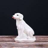 fw创意陶瓷工艺品12十二生肖摆件动物属相客厅房间玄关桌面摆设瓷器小号羊家居装饰工艺品 白瓷彩绘狗小号
