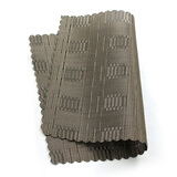 瓷牌茗茶具 茶盘保护垫 茶席 茶垫 竹席纤维防水耐磨 功夫茶具茶道配件 大号银灰色39*29CM