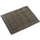 瓷牌茗茶具 茶盘保护垫 茶席 茶垫 竹席纤维防水耐磨 功夫茶具茶道配件 小号银灰色29*19CM