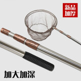 AFW不锈钢抄网套装收缩定位不锈钢抄网杆折叠抄网头抄鱼捞渔网兜抄子 1.9米（1.5米竿配40密眼网）