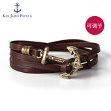 KIEL JAMES PATRICK美国进口饰品学生闺蜜情侣手链皮革皮质多圈手环男女款情人节礼物 Finn Ferdinand 均码